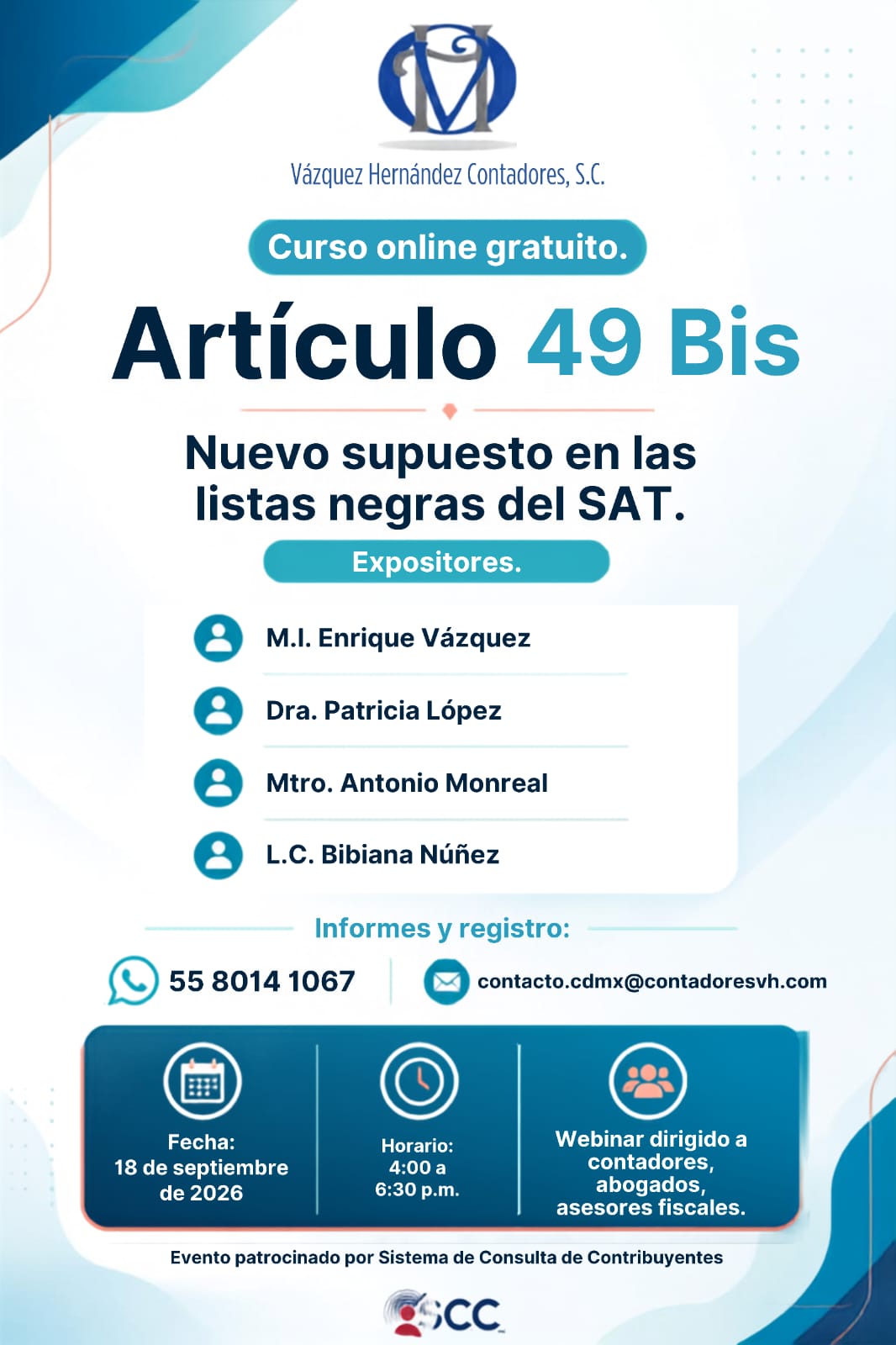 Flyer Oficial Artículo 49 Bis SAT